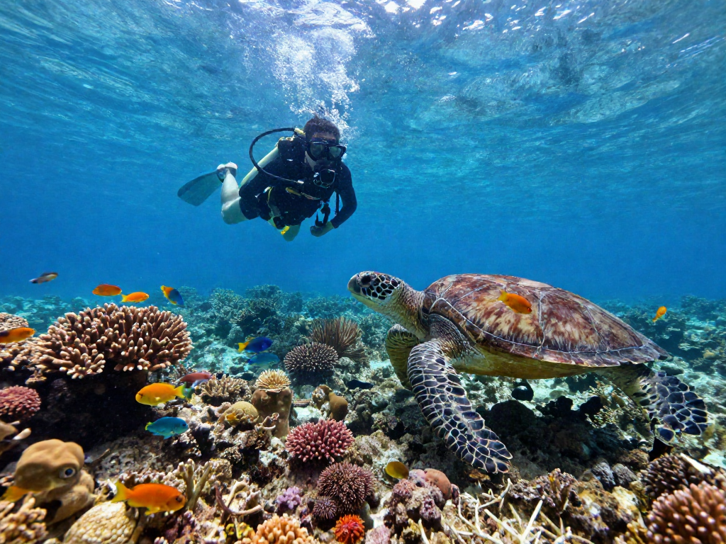 Tauchen auf Cozumel mit bunten Korallen und tropischen Fischen.