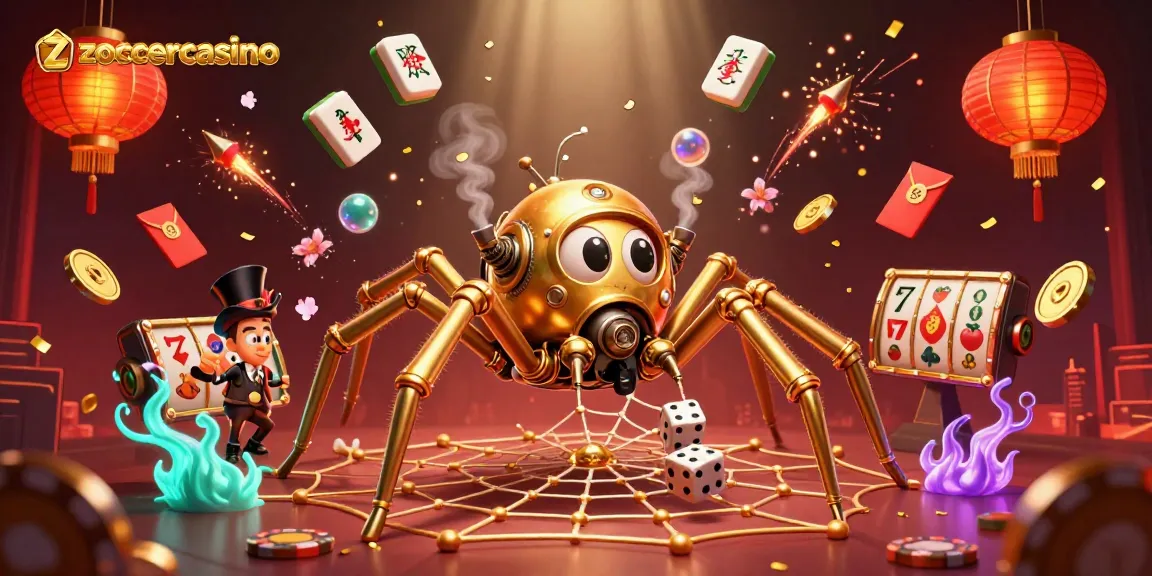 Experience exciting gameplay at zoccercasino with an inspiring online casino setting featuring vibrant characters and elements.